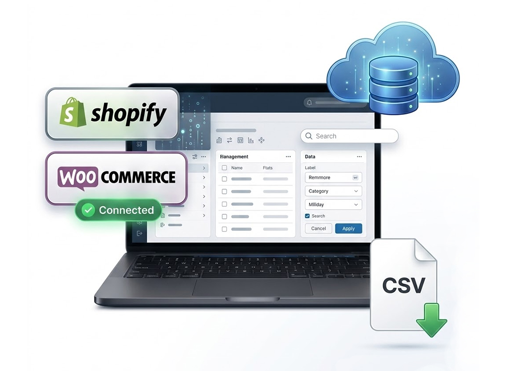 Multi-Platform Export and Sync dashboard